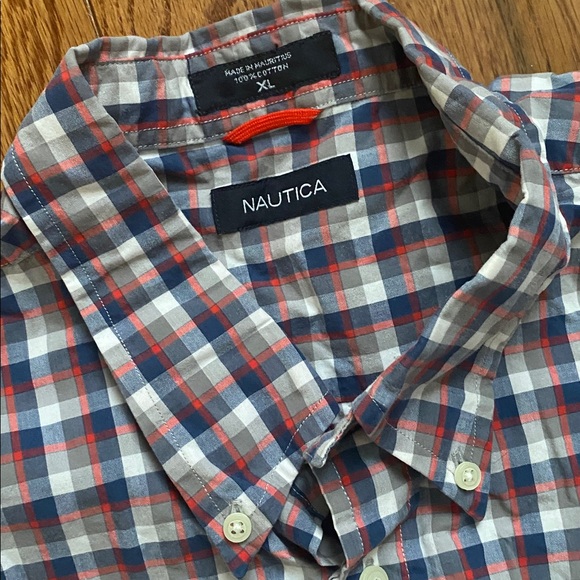 Nautica Multicolor Plaid Casual Shirt - Picture 4 of 7